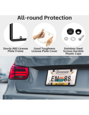 Cubierta y Marco de Placa de Licencia Tzuoen MX0001 Claro