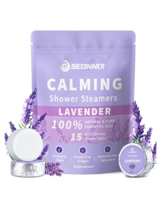 Bombas de Ducha Aromaterapia SEONNIX 15 Piezas Lavanda