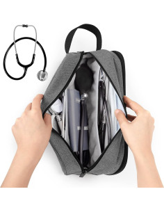 Funda para Estetoscopio Trunab Gris, Capacidad 2 Estetoscopios 2