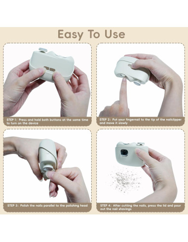 Cortador de Uñas Eléctrico SavEase 3-en-1 con Luz LED