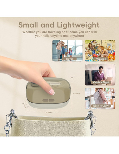 Cortador de Uñas Eléctrico SavEase 3-en-1 con Luz LED