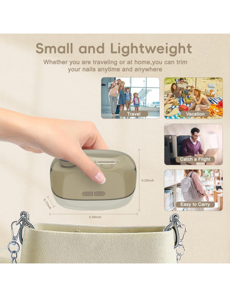 Cortador de Uñas Eléctrico SavEase 3-en-1 con Luz LED