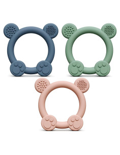 Mordedores de Silicona PandaEar 3 Pack - Bebés 0-12 Meses