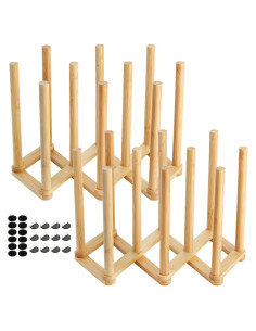 Soporte de Secado de Platos y Botellas Yesland de Bambú 45.72 cm