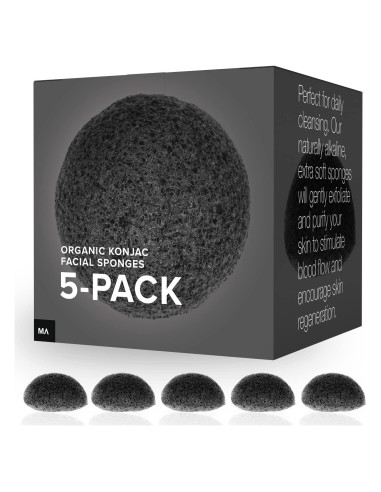 Juego de 5 Esponjas Faciales Exfoliantes Konjac Minamul