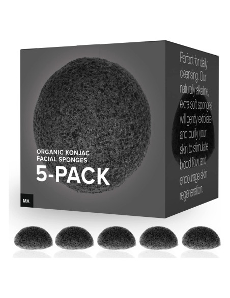Juego de 5 Esponjas Faciales Exfoliantes Konjac Minamul