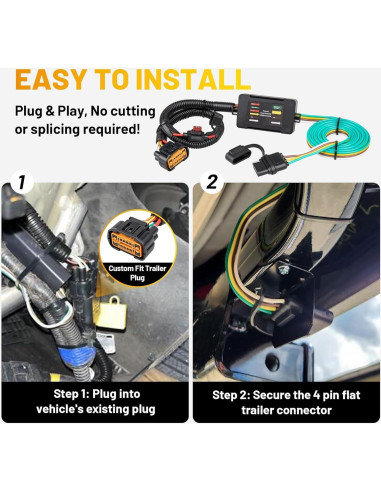 Arnés de Cableado de Remolque 4 Pines Oyviny OV2261 para Hyundai y Kia