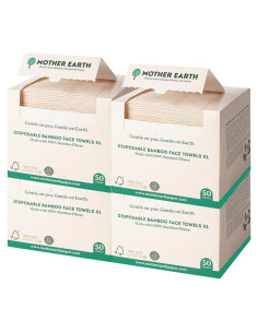 Toallas Faciales Hipoalergénicas MOTHER EARTH XL - 200 Pzas