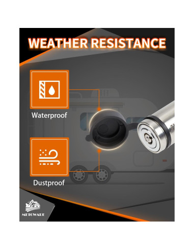 Cerradura de Remolque METOWARE de Acero Inoxidable 8.9 cm