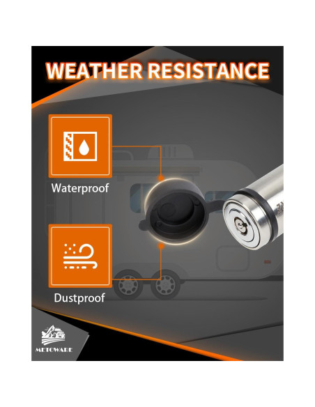 Cerradura de Remolque METOWARE de Acero Inoxidable 8.9 cm