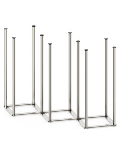 Estante de Secado de Botellas Plegable PLUVON Acero Inoxidable