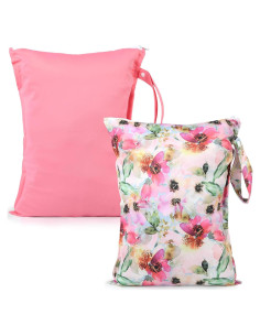 Bolsa Húmeda Impermeable Eaxin Floral - 2 Paquetes Reutilizables