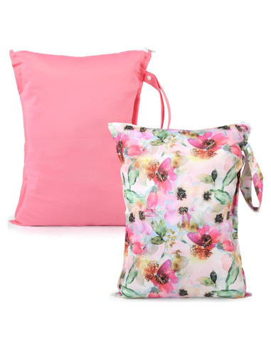 Bolsa Húmeda Impermeable Eaxin Floral - 2 Paquetes Reutilizables