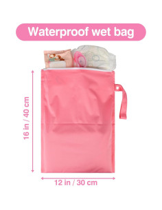 Bolsa Húmeda Impermeable Eaxin Floral - 2 Paquetes Reutilizables 2