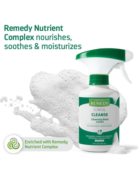 Loción Corporal Limpiadora Medline Remedy 236ml Sin Enjuague