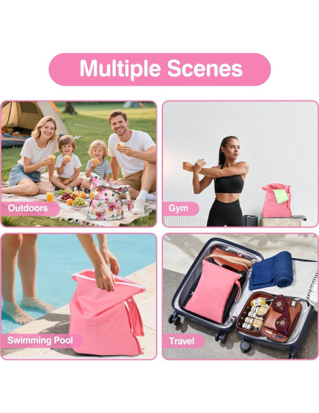 Bolsa Húmeda Impermeable Eaxin Floral - 2 Paquetes Reutilizables