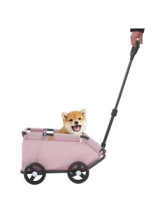 Carrito Plegable para Perros SHATUOA Rosa 7.5kg 4 Ruedas