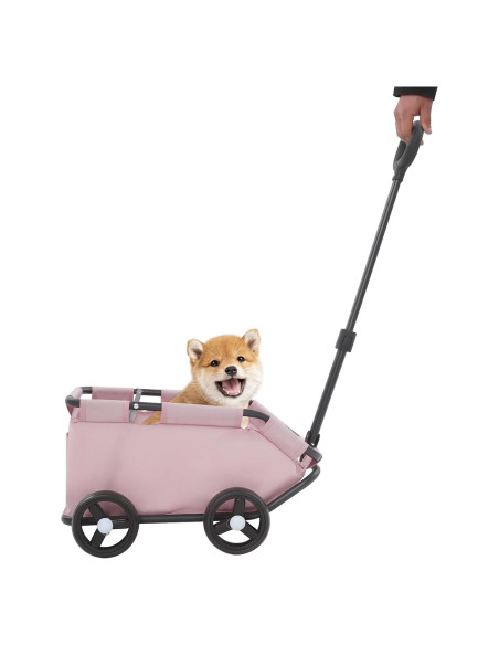 Carrito Plegable para Perros SHATUOA Rosa 7.5kg 4 Ruedas
