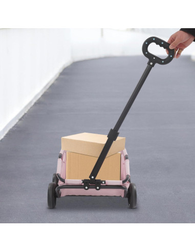 Carrito Plegable para Perros SHATUOA Rosa 7.5kg 4 Ruedas