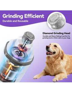 Mina de Uñas Silenciosa Chwwen con Luz LED y Pantalla 2