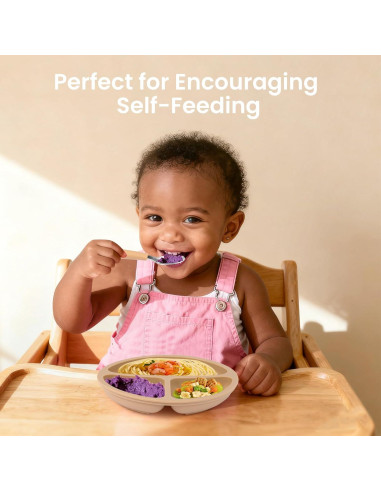 Juego de Utensilios para Niños Eascrozn 6 Piezas Silicona Acero Inoxidable