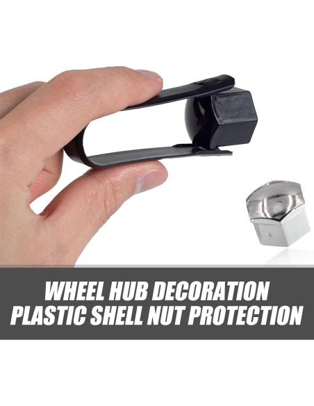 Pack 21 Tapas de Tornillo de Neumático Getfay 17mm Plata