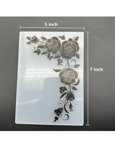 Plantilla de Embosado 3D Rosa Tridimensional 12.7x17.8 cm 2