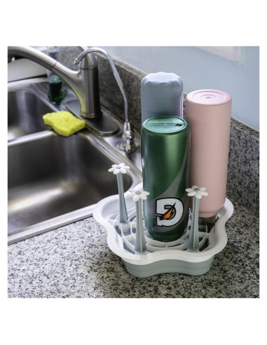Escurridor de Botellas L-WASH Plegable con Bandeja Drenaje