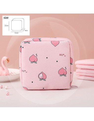 2 Bolsas de Almacenamiento de Toallas Sanitarias Oxford Amarillo/Rosa