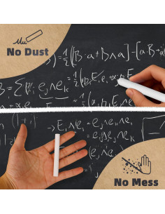 Tiza Blanca Sin Polvo ChalKaa 100 Unidades No Tóxica 2