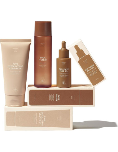 Set Esencial Sweet July Skin - 3 Piezas Limpiador, Tónico y Aceite Facial