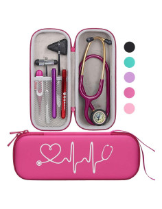Funda de Transporte BOVKE para Estetoscopios 3M Littmann - Frambuesa