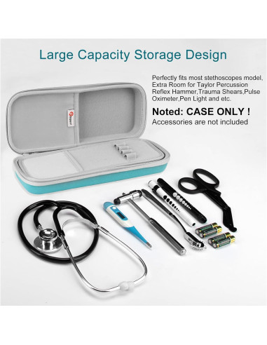 Funda Dura para Estetoscopio OPOWAY Turquesa - Compatible 3M Littmann