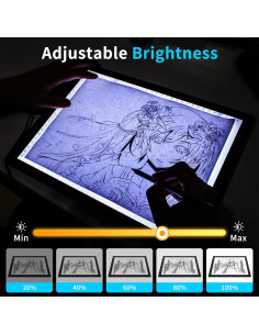 Mesa de Luz Portátil Tiktecklab KBT-A4G 9x12" LED Ajustable 2