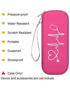 Funda de Transporte BOVKE para Estetoscopios 3M Littmann - Frambuesa 2