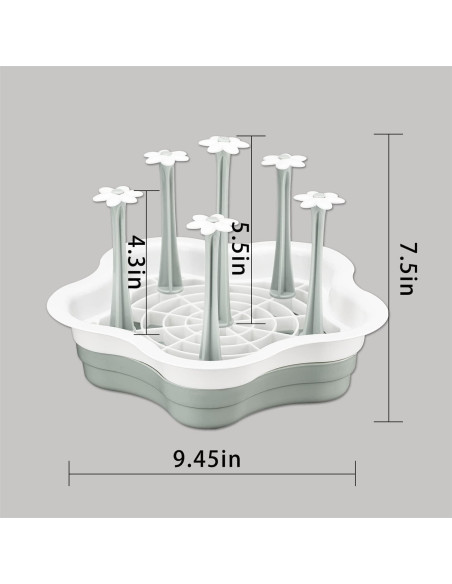 Escurridor de Botellas L-WASH Plegable con Bandeja Drenaje