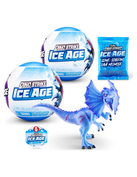 5 Sorpresa Dino Strike Era de Hielo ZURU - Paquete de 2 Dinos