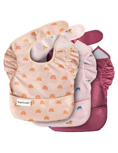Baberos Tiny Twinkle 3pk Unicornio Impermeables para Bebé