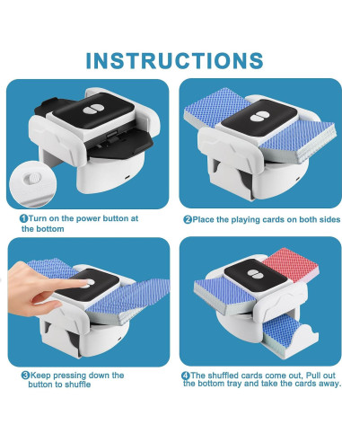 Barajador de Cartas Automático SHANTOU 1-2 Barajas Recargable