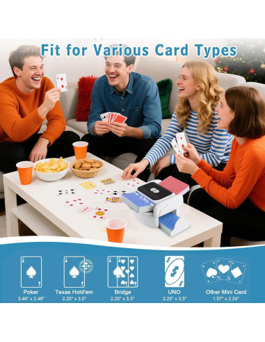 Barajador de Cartas Automático SHANTOU 1-2 Barajas Recargable