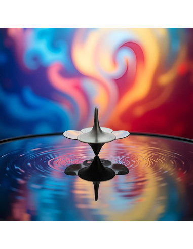 Peonza de Metal Junfamilee, Giroscopio Vintage de Zinc