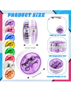 48 Yo-Yos LED Drayear para Principiantes - 5.5 cm, 8 Colores 2