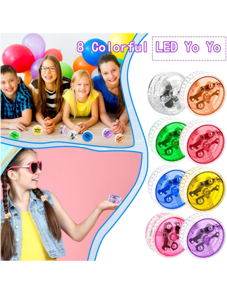 48 Yo-Yos LED Drayear para Principiantes - 5.5 cm, 8 Colores