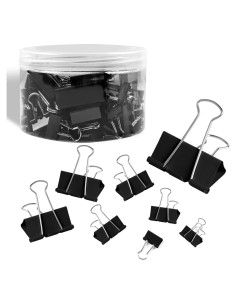 125 Clips de Carpeta de Colores Joyberg - 6 Tamaños Variados