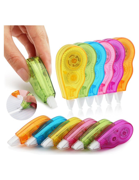 Cinta Correctora Blanca 12 Pcs EMVANV, 4m x 5mm, Compacta