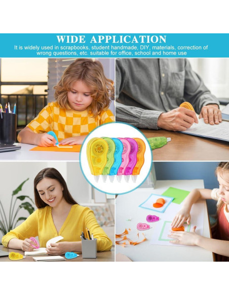 Cinta Correctora Blanca 12 Pcs EMVANV, 4m x 5mm, Compacta