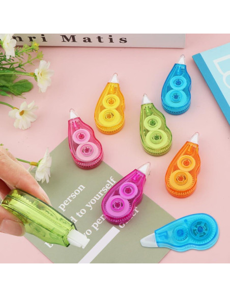 Cinta Correctora Blanca 12 Pcs EMVANV, 4m x 5mm, Compacta