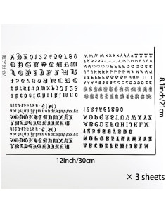 30 Hojas de Tatuajes Temporales Letras Yssreey 10 Estilos 2