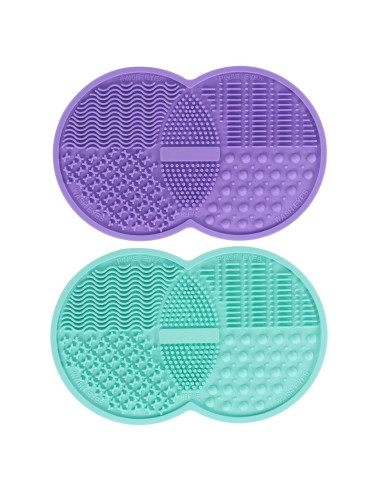 2 Almohadillas de Limpieza de Brochas de Maquillaje Silicona