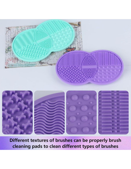 2 Almohadillas de Limpieza de Brochas de Maquillaje Silicona